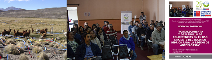 Licitación Formación «Fortalecimiento y Desarrollo de competencias en el uso eficiente del recurso hídrico en Antofagasta»