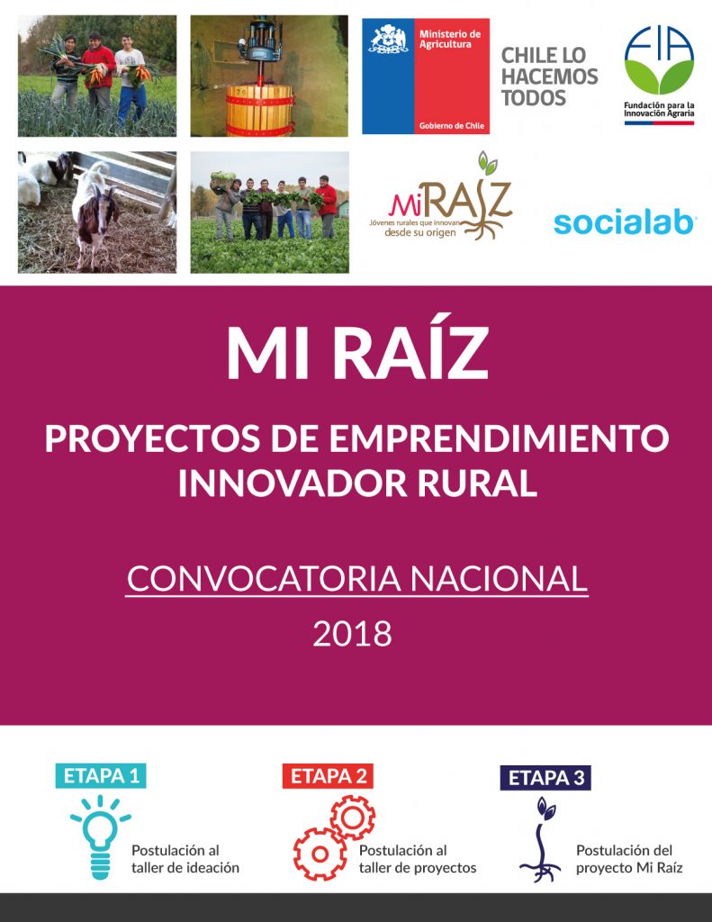 Convocatoria Nacional 2018 Proyectos de Emprendimiento Innovador Rural – Mi Raíz