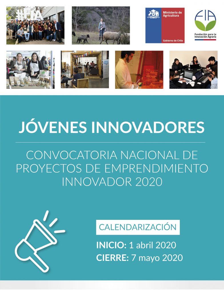 Convocatoria Nacional 2020 Proyectos de Emprendimiento Innovador Jóvenes innovadores.