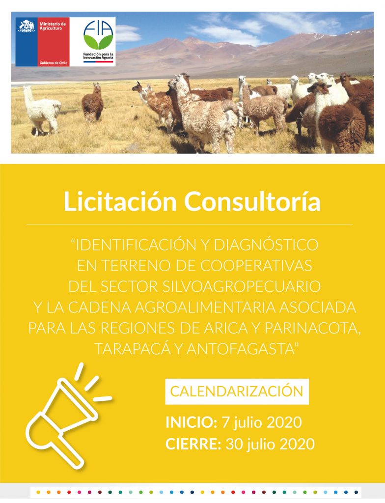 Identificación y diagnóstico en terreno de cooperativas del sector silvoagropecuario y la cadena agroalimentaria asociada para las regiones de Arica y Parinacota, Tarapacá y Antofagasta