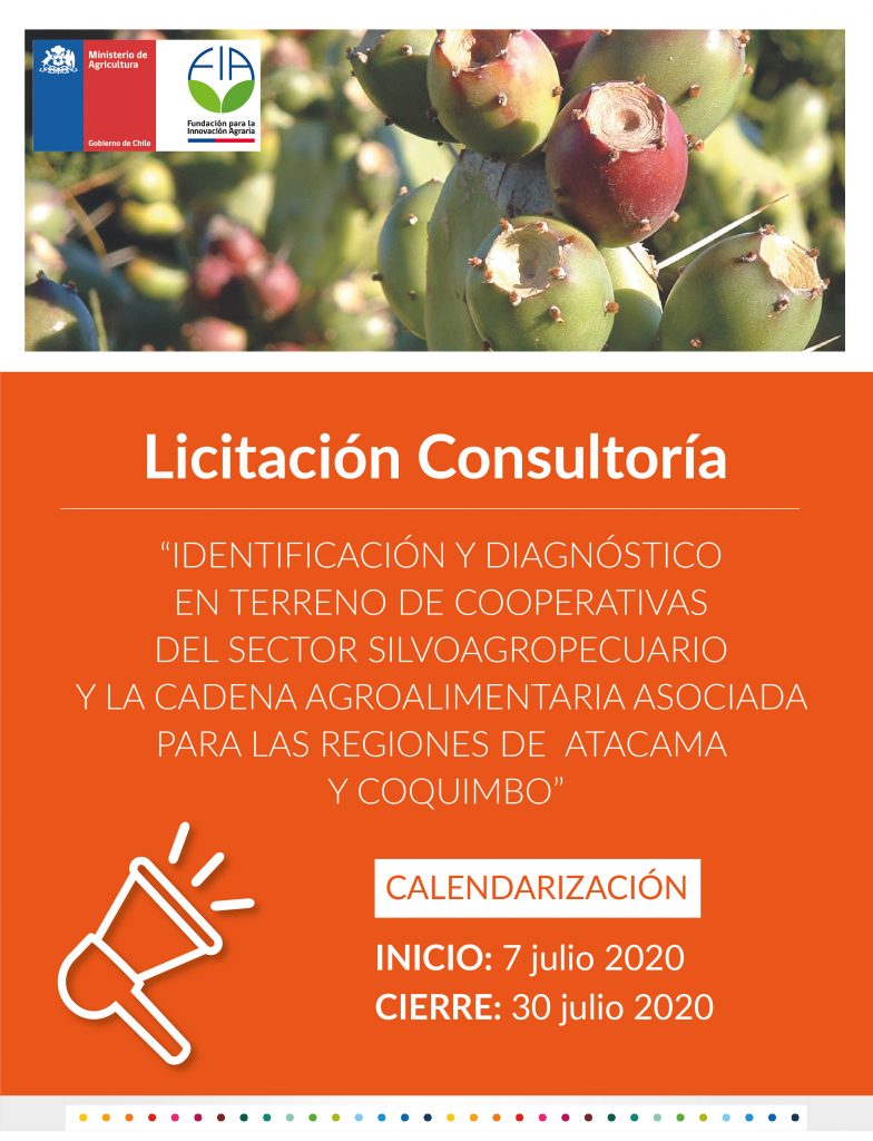 Identificación y diagnóstico en terreno de cooperativas del sector silvoagropecuario y la cadena agroalimentaria asociada para las regiones de Atacama y Coquimbo