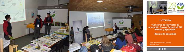 Concurso de Proyectos de Innovación Escolar Savia-Lab FIA:  Diseño y Ejecución, Región de Coquimbo