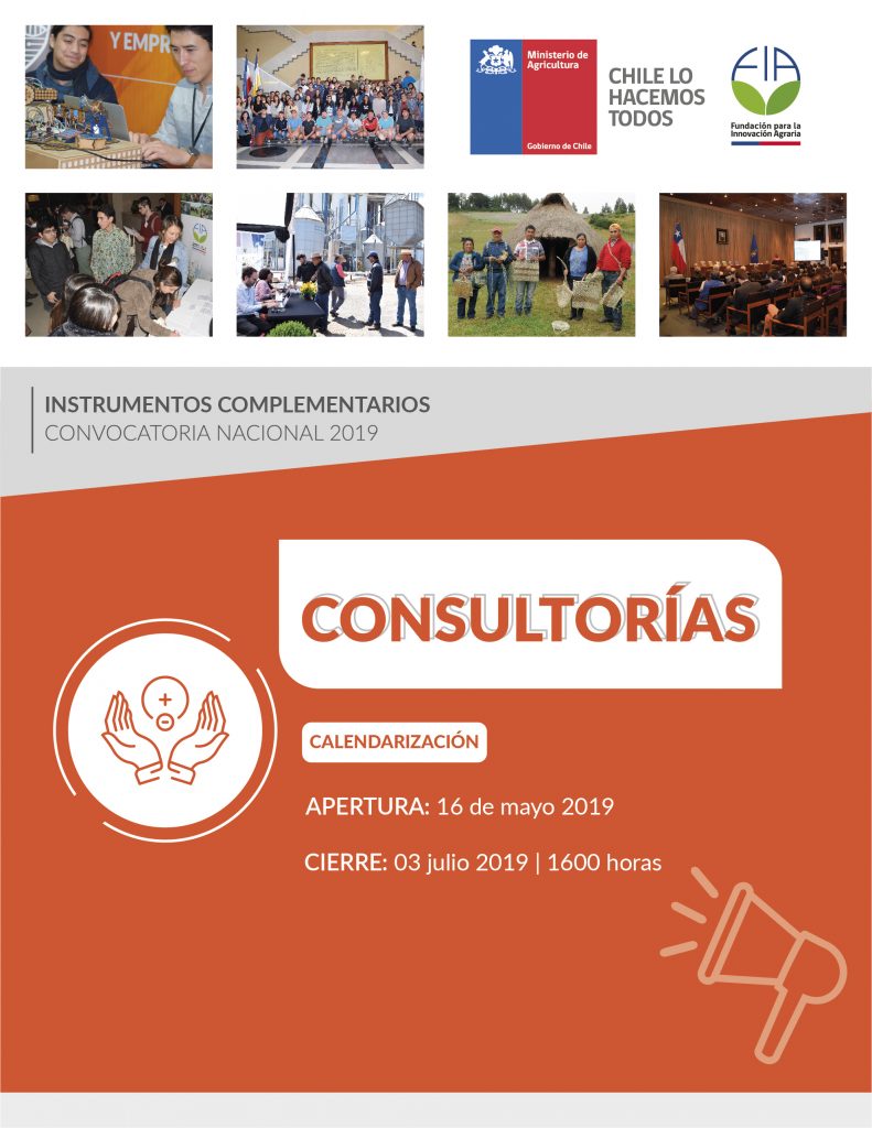 Convocatoria Nacional Consultorías para la Innovación 2019