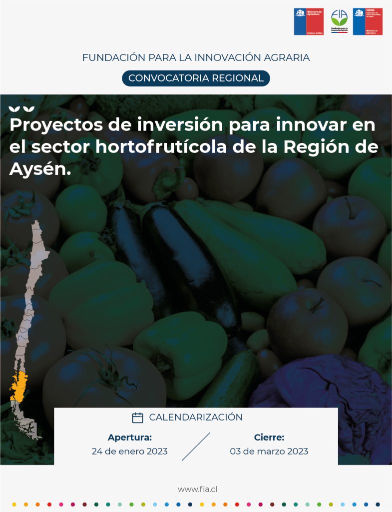 Proyectos de inversión para innovar en el sector hortofrutícola de la Región de Aysén.