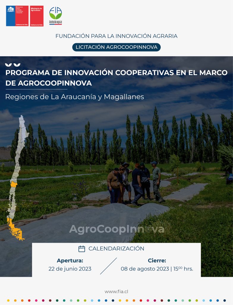 Programa de innovación cooperativas en el marco de AgroCoopInnova, regiones de La Araucanía y Magallanes.