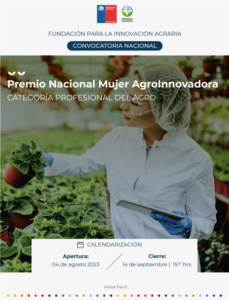 Premio Nacional Mujer AgroInnovadora. Categoría profesional del Agro.