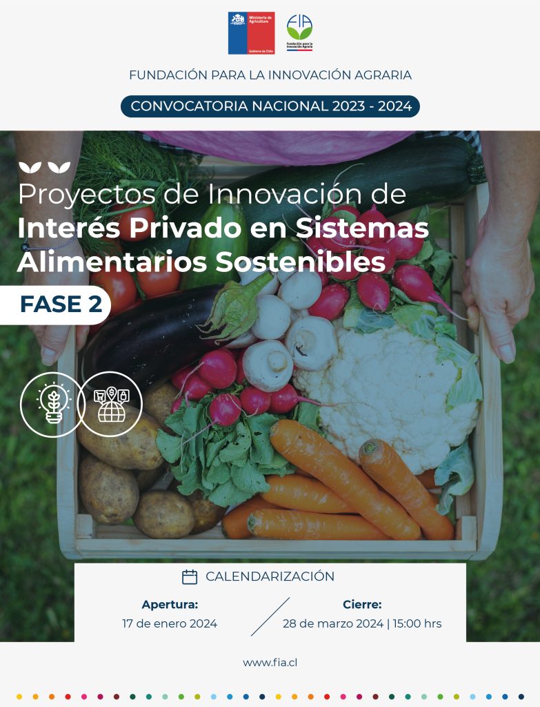 Convocatoria Nacional Proyectos de Innovación de Interés Privado en Sistemas Alimentarios Sostenibles 2023-2024. Fase 2