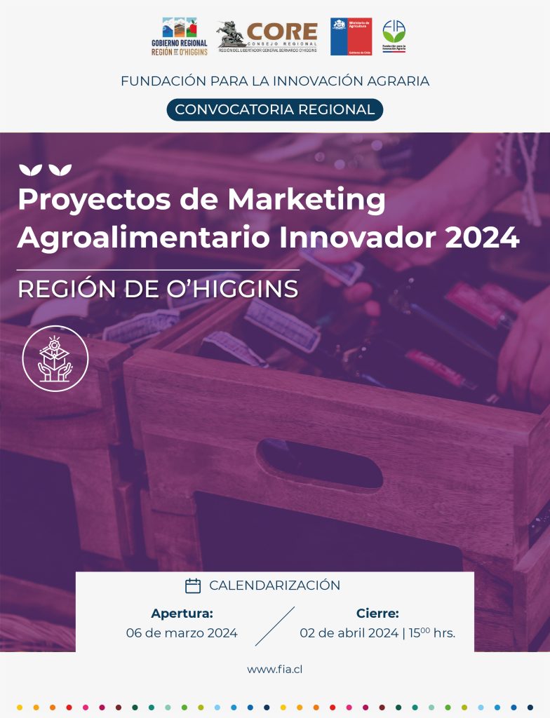 Proyectos de Marketing Agroalimentario Innovador 2024. Región de O’Higgins. 