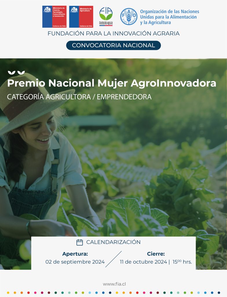 Premio Nacional Mujer Agroinnovadora. Categoría Agricultora/Emprendedora 2024.